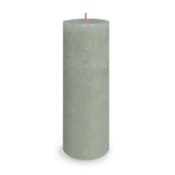 Jade Green Bolsius Rustic Shine Pillar Candle (190 x 68mm) - Lost Land Interiors