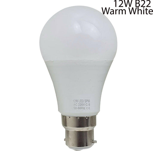 12W B22 Light Bulb Energy Saving Lamp Warm White Globe~1374 - Lost Land Interiors