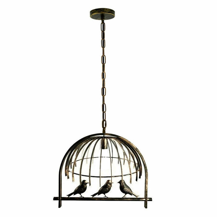 New Indoor Pendant Vintage Industrial Retro Bird cage Hanging Ceiling Pendant Light with Chain~1281 - Lost Land Interiors