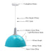 2 Pack Lampshade Vintage Industrial Metal Blue Ceiling Pendant Lights Shade~3566 - Lost Land Interiors
