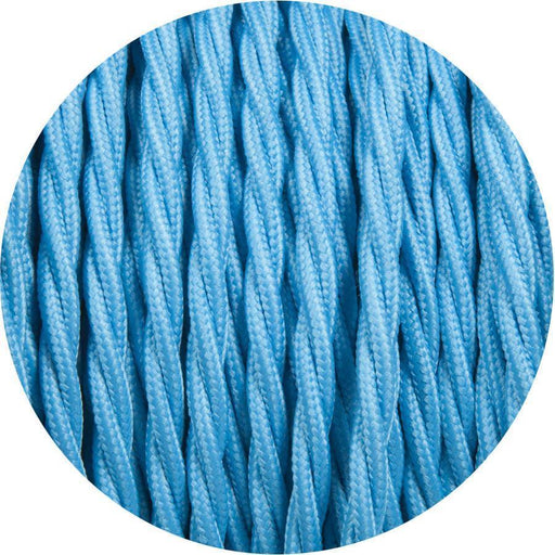light Blue color 3 Core Twisted Electric Cable covered fabric 0.75mm~3038 - Lost Land Interiors
