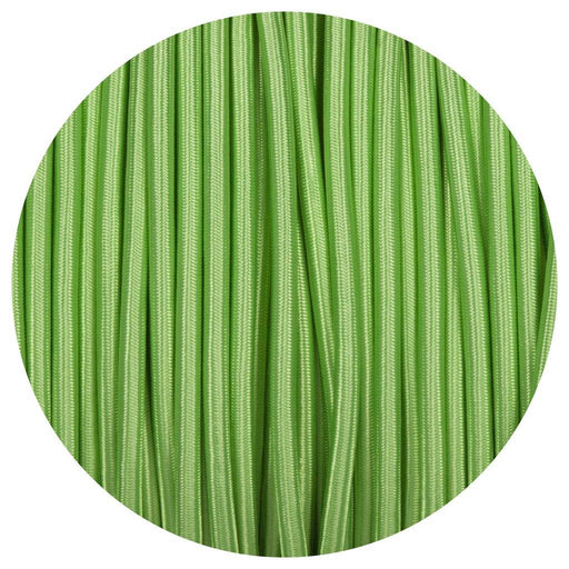 0.75mm 2 core Round Vintage Braided Light Green Fabric Covered Light Flex~3029 - Lost Land Interiors