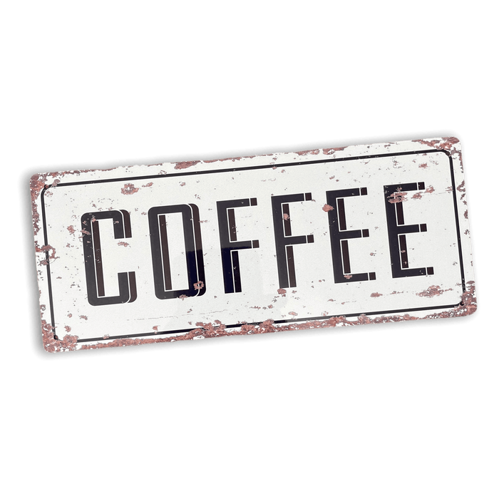Vintage Metal Sign - Retro Coffee Wall Sign - Lost Land Interiors