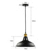 Modern Black Colour Lampshade with FREE Bulb Industrial Retro Style Metal Ceiling Pendant Lightshade~2554 - Lost Land Interiors
