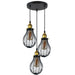 Industrial 3 heads Black hanging Pendant Ceiling Light Cover Decorative Cage light fixture~3445 - Lost Land Interiors