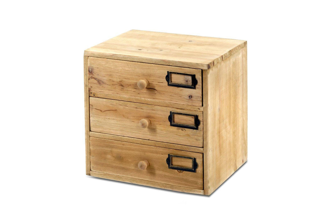 Storage Drawers (3 drawers) 28 x 23 x 28 cm - Lost Land Interiors