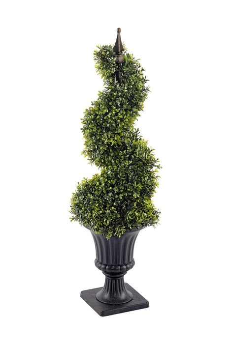 Boxwood Spiral Topiary with Pot 90cm - Lost Land Interiors