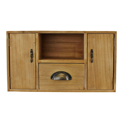Small Wooden Cabinet with Cupboards, Drawer and Shelf - Lost Land Interiors