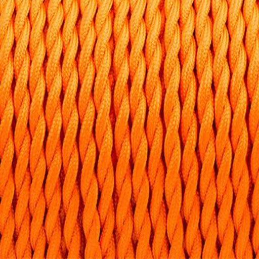 5m Orange 2 Core Twisted Electric Fabric 0.75mm Cable~1761 - Lost Land Interiors