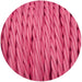 Rose Pink color 3 Core Twisted Electric Cable covered fabric 0.75mm~3048 - Lost Land Interiors