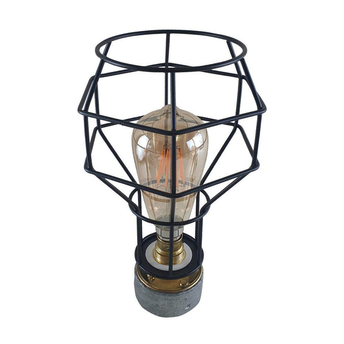 Industrial Lighting Ceiling or Wall Iron Pipe Cage Light~1579 - Lost Land Interiors