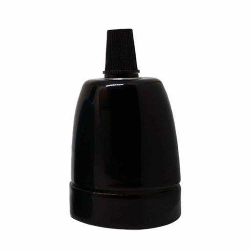 Vintage E27 Black Bulb Holder Industrial Retro Edison Porcelain Lamp Light Fitting~2978 - Lost Land Interiors
