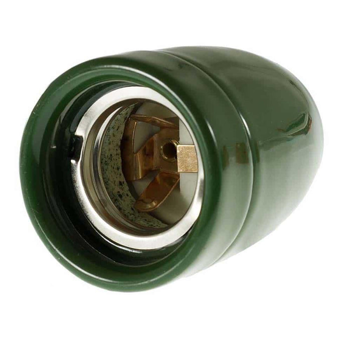 Vintage E27 Green Bulb Holder Industrial Retro Edison Porcelain Lamp Light Fitting~2980 - Lost Land Interiors