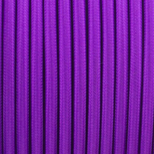 0.75mm 2 core Round Vintage Braided Purple Fabric Covered Light Flex~3226 - Lost Land Interiors