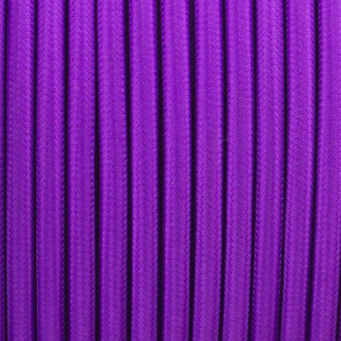 0.75mm 2 core Round Vintage Braided Purple Fabric Covered Light Flex~3226 - Lost Land Interiors