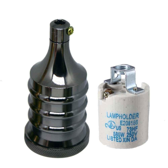 Black E27 Fitting Vintage Industrial Lamp Light Bulb Holder Antique Retro Edison Bulb~2944 - Lost Land Interiors
