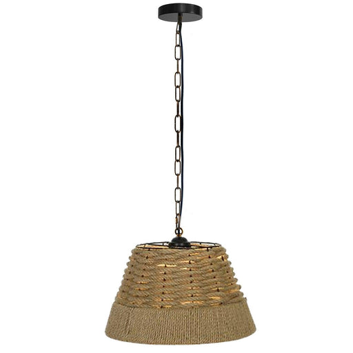 Basket Shape Ceiling Pendant Light Hemp Rope Hanging Light E27 Lamp Shade~1532 - Lost Land Interiors