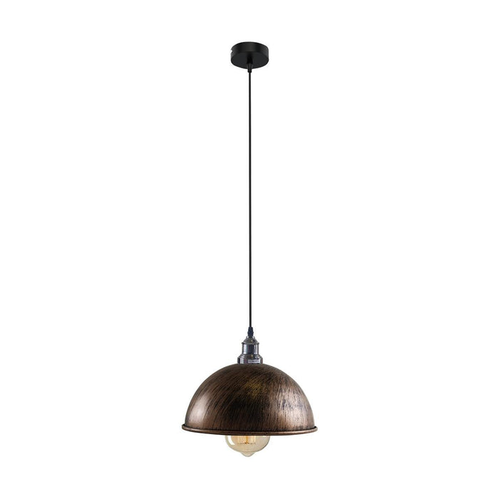 Retro Industrial Ceiling E27 Hanging Pendant Light Shade Brushed Copper~1600 - Lost Land Interiors