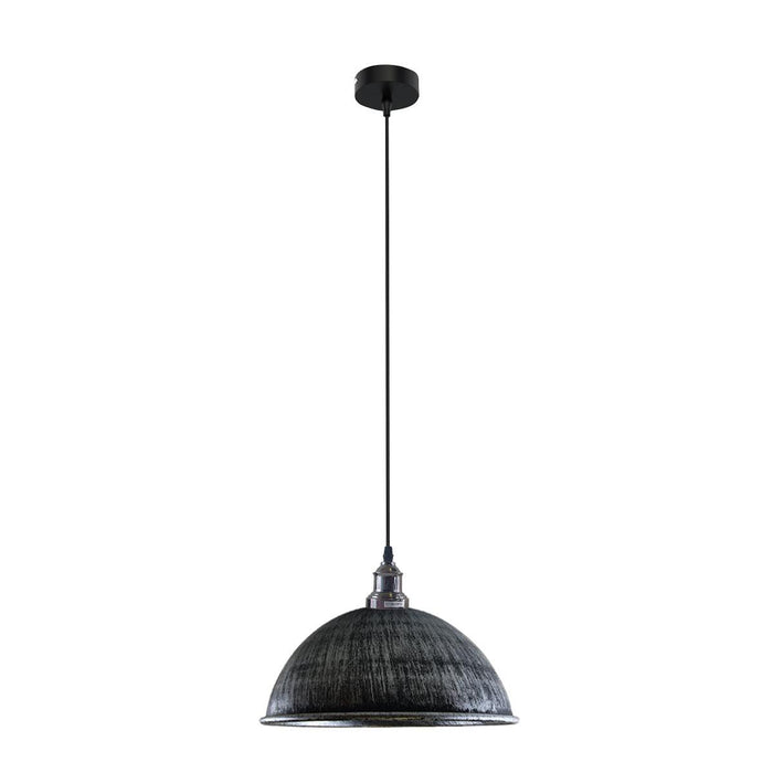 Retro Industrial Ceiling E27 Hanging Pendant Light Shade Brushed Silver~1599 - Lost Land Interiors