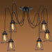 Retro Vintage Chandelier Ceiling Spider Light Industrial Pendant Lamp E27 DIY UK~2614 - Lost Land Interiors
