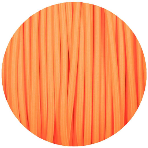 0.75mm 2 core Round Vintage Braided Orange Fabric Covered Light Flex~3033 - Lost Land Interiors