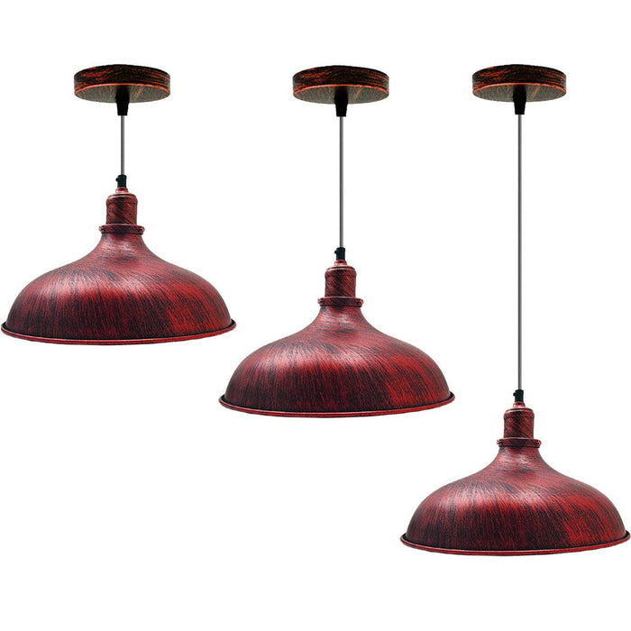 Rustic Red Industrial Retro Ceiling Pendant Light~1480 - Lost Land Interiors