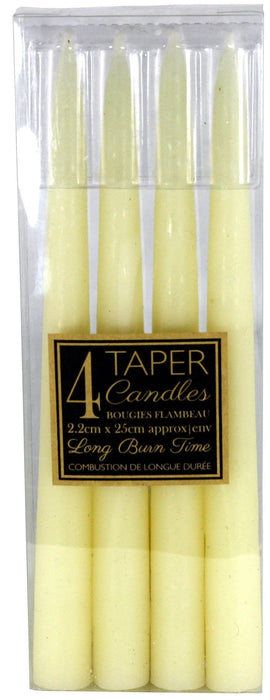 Set Of 4 Ivory Taper Candles - Lost Land Interiors