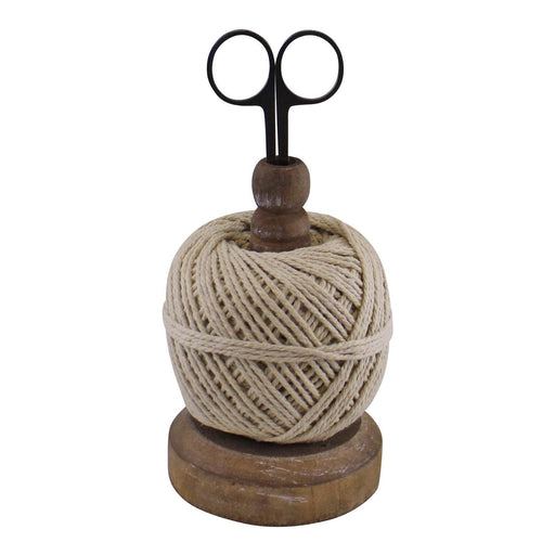 Craft Ball Of String On Stand With Scissors - Lost Land Interiors
