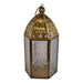 Small Gold Metal Moroccan Style Kasbah Candle Lantern - Lost Land Interiors