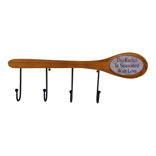 26cm Wooden Spoon W/Hooks - Lost Land Interiors