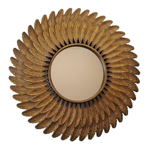 Bronze Effect Feather Frame Mirror - Lost Land Interiors