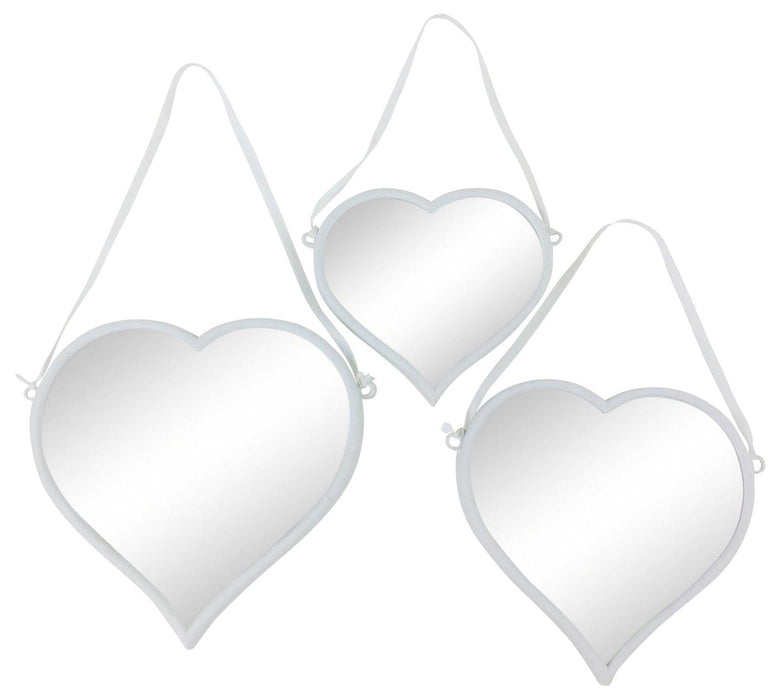Set of 3 Hanging Heart Mirrors - Lost Land Interiors