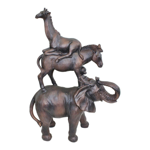 Bronze Effect Stacking Animals Ornament - Lost Land Interiors