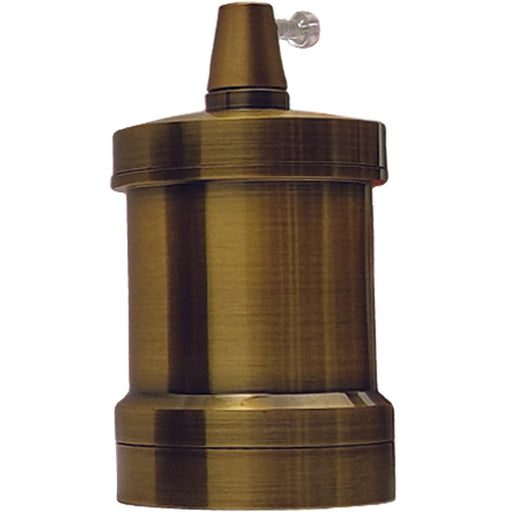 Metal E27 Screw Cap Industrial Lamp Light Bulb Holder Yellow Brass Antique Style Edison~2490 - Lost Land Interiors