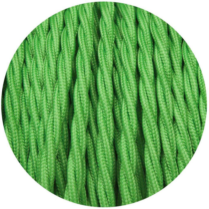 light Green color 3 Core Twisted Electric Cable covered fabric 0.75mm~3052 - Lost Land Interiors