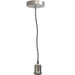 1m Black And White Twisted Cable E27 Base Satin Nickel Holder~1709 - Lost Land Interiors