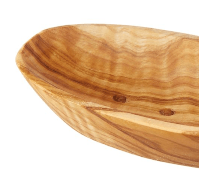 Eco Friendly Olive Wood Soap Dish - Oval Bathroom Gift - Lost Land Interiors