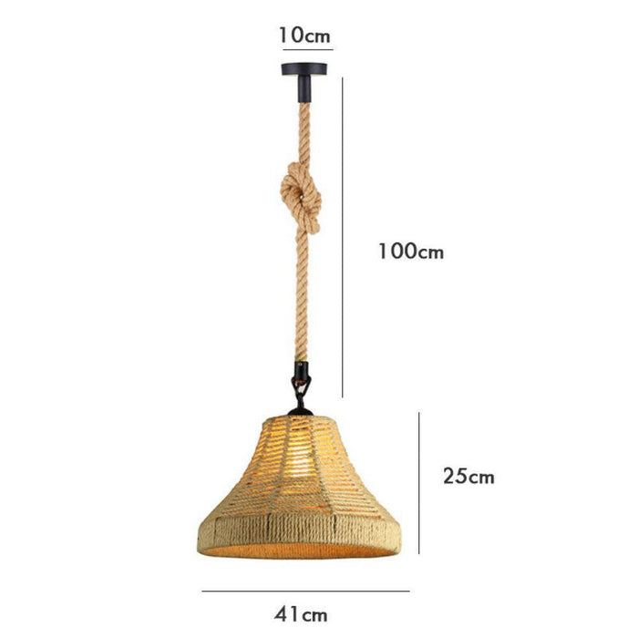 Industrial Hemp Metal Ceiling Lamp Edison E27 Loft Retro Style~2713 - Lost Land Interiors
