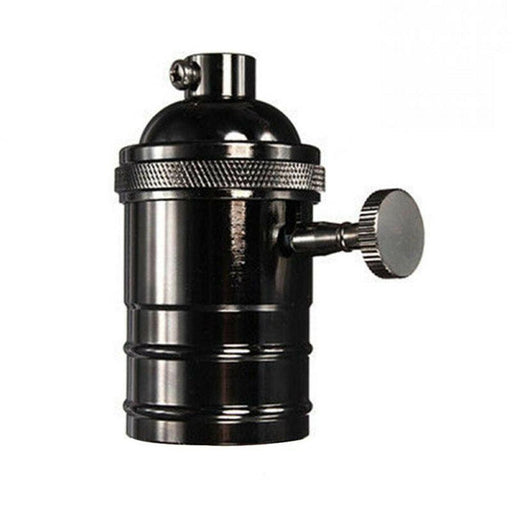 Black E27 Vintage Industrial Lamp Light Bulb Holder Antique Retro Edison Screw Fitting~3103 - Lost Land Interiors