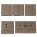 Screwless Textured Gold Light Switches & Socket~2455 - Lost Land Interiors