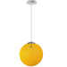 Yellow Modern Lattice Wicker Rattan Globe Ball Style Ceiling Pendant Light Lampshade~1813 - Lost Land Interiors