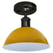 Vintage Industrial Loft Style Metal Ceiling Light Modern Yellow Dome Pendant Lampshade~1640 - Lost Land Interiors