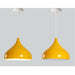 Vintage Industrial Metal Ceiling Yellow Hanging Pendant Shade~2507 - Lost Land Interiors