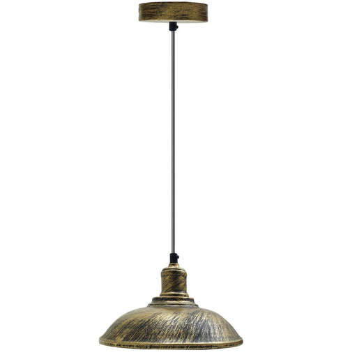 Brushed Brass Modern Vintage Industrial Ceiling Pendant Lamp Shade~1887 - Lost Land Interiors