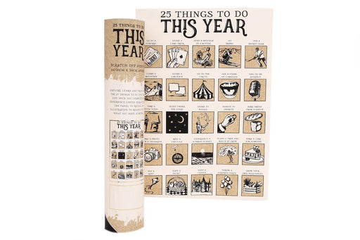 25 Things To Do This Year Scratch Poster - Lost Land Interiors