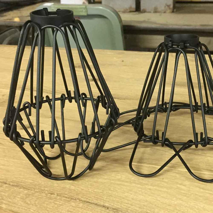 Water Lily Iron Wire Cage Lamp Industrial Lighting Decoration Shade~2909 - Lost Land Interiors