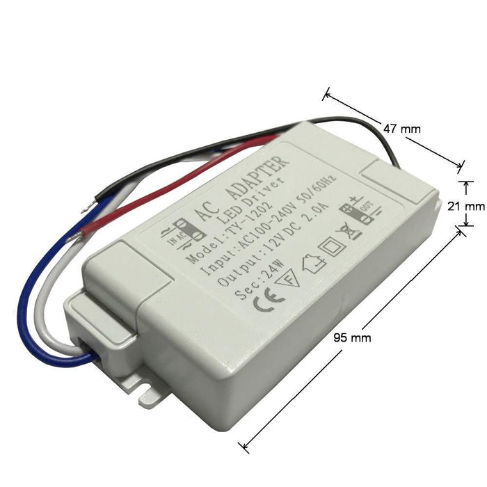24W Compact LED Driver AC 230V to DC12V Power Supply Transformer~3283 - Lost Land Interiors