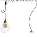 4m Black Dimmer Switch Plug In Pendant Lamp Light With White Cage~1869 - Lost Land Interiors