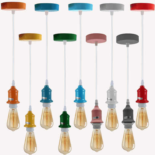 Industrial Vintage Various colours Ceiling Light Fitting E27 Pendant Holder~4050 - Lost Land Interiors