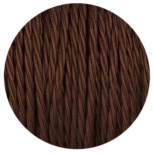 2 Core Twisted Electric Cable Brown color fabric 0.75mm~3009 - Lost Land Interiors